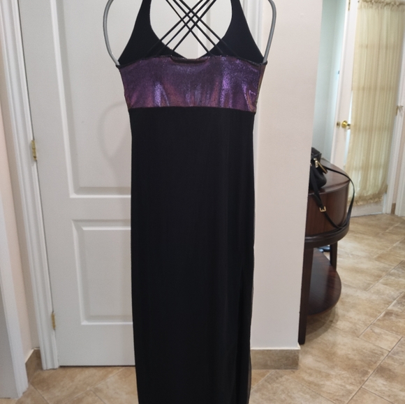 Sexy black and purple evening gown - Picture 3 of 10